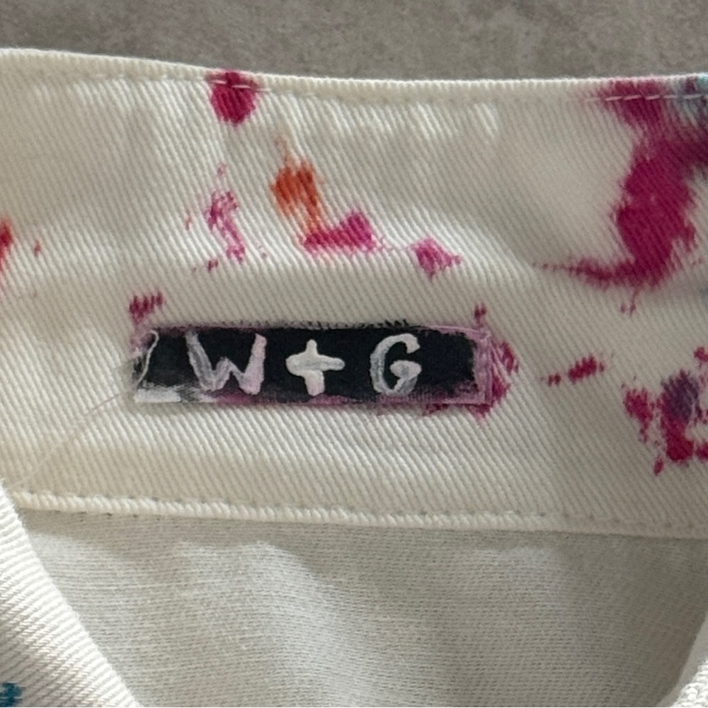*NWOT* - WREN & GLORY COLORFUL SPLATTER DENIM JACKET - Picture 7 of 12